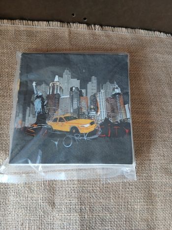 16 serviettes en papier New York city