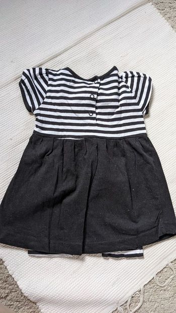 Ensemble tunique legging noir et blanc 12 mois