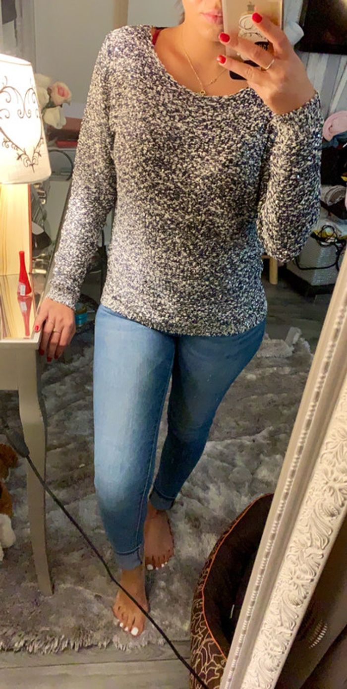 Pull en maille brillant