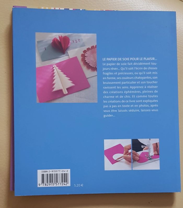 Lot 2 livres Loisirs créatifs Papier de soie et papier crépon - photo numéro 3