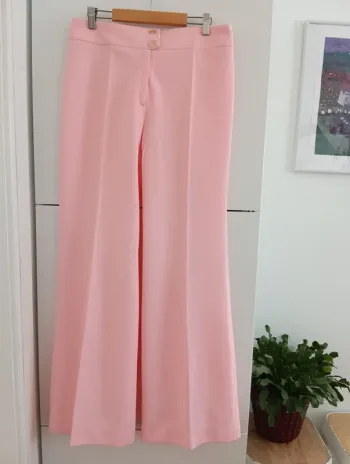 Pantalon vintage rose 70's bas évasé