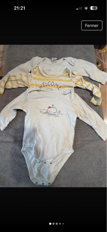 Lot de 3 bodies manches longues