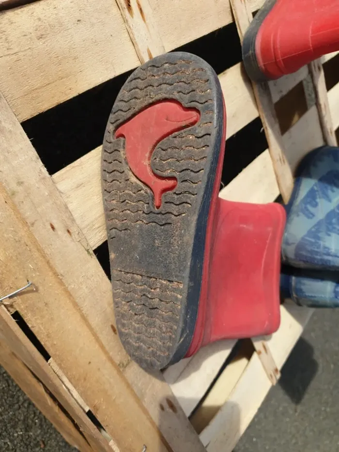 Paires bottes de pluie x2 taille 26 - photo numéro 8