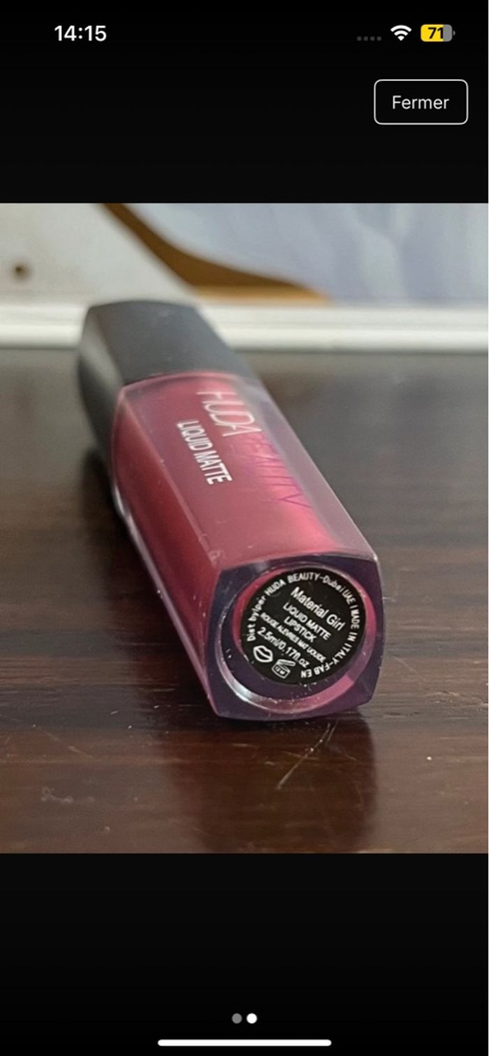 Mini rouge liquide mat Huda neuf - photo numéro 2