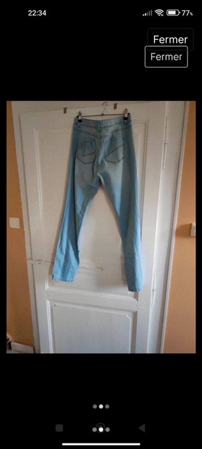 Jean denim bleu clair - photo numéro 3