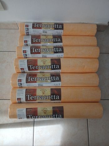 Papier peint terracotta