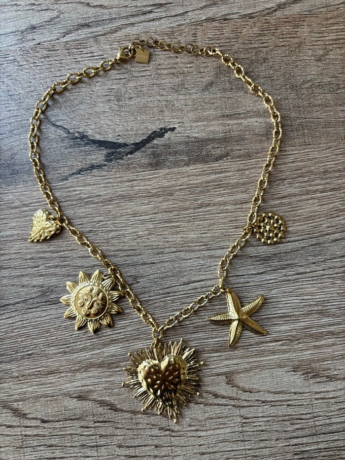 Collier doré acier neuf - photo numéro 4