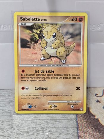 Carte pokemon Sabelette