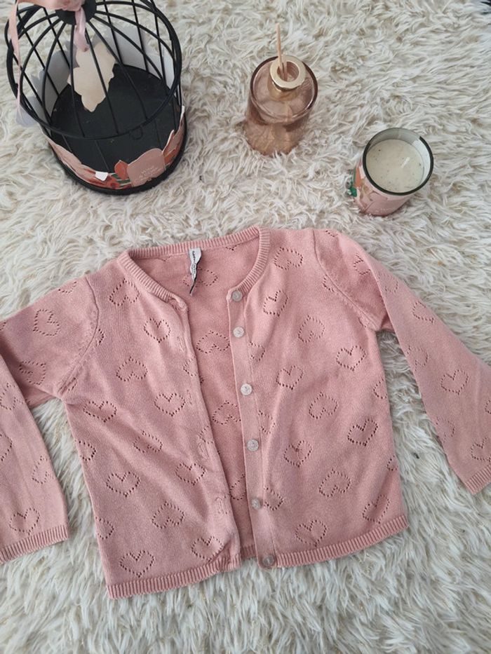 🌺 gilet fille 18 mois à cœurs