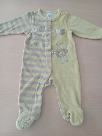 Pyjama garcon 1 piece en coton d hiver taille 3 mois marque tex baby