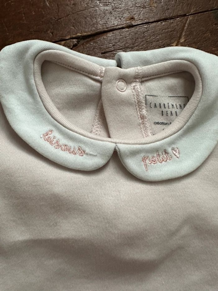 Body à col Carrément beau rose manches longues 6 mois - photo numéro 2