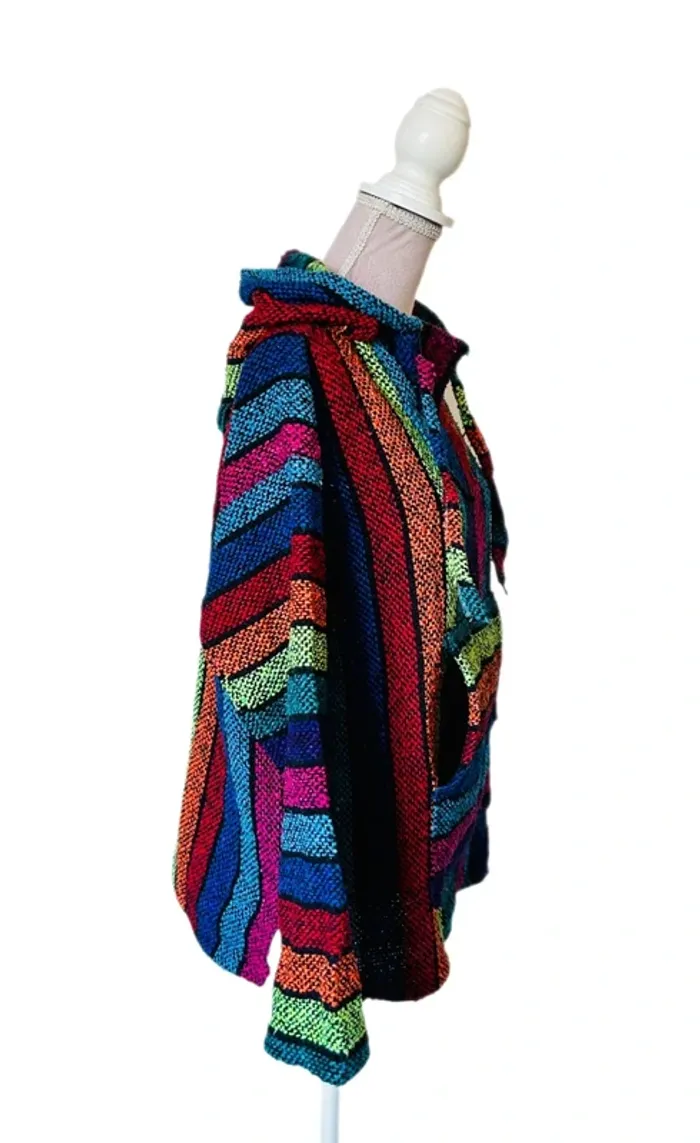 💙🌿 Baja Hoodie artisanal boho ethnique Made in Mexico ethnic festival hippie sweat 🌿💜 - photo numéro 6
