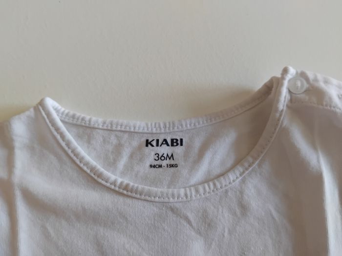 Joli tee shirt blanc manches courtes fille 36 mois - photo numéro 5