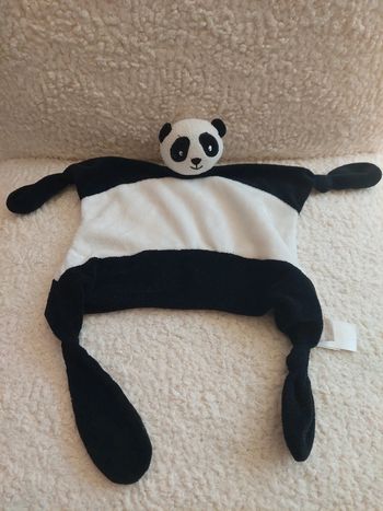 Jojo maman bébé - doudou panda noir et blanc