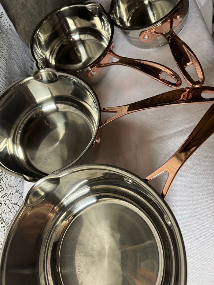 4 casseroles neuves inox - photo numéro 2