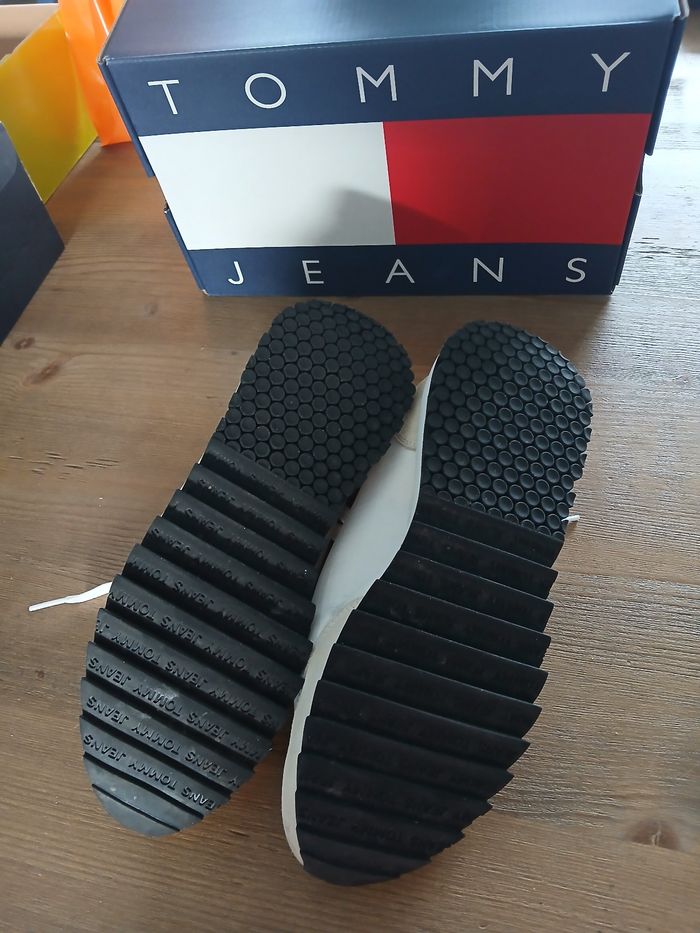 Baskets blanc & beige 41 - Tommy Hilfiger Jeans - photo numéro 6
