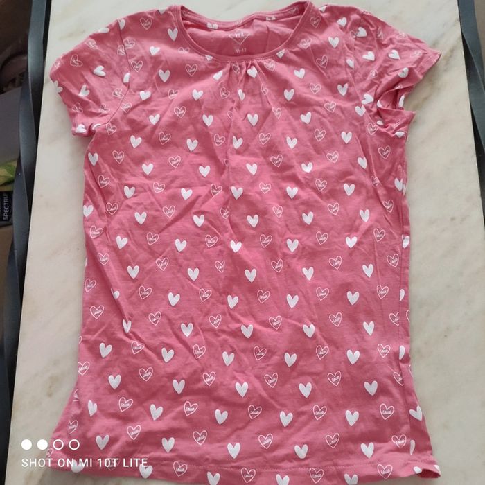 Tee-shirt rose et blanc TEX