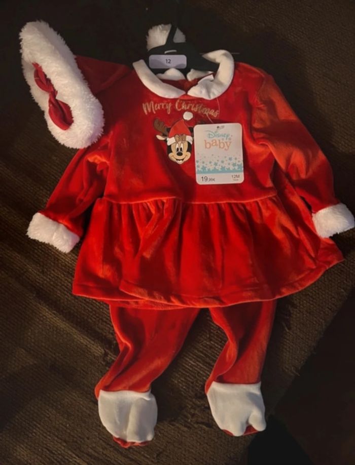 Pyjama de Noël fille 12 mois Minnie Disney baby