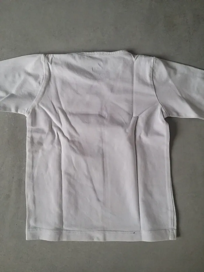 T-shirt manche longue blanc en 9-12 mois - photo numéro 3