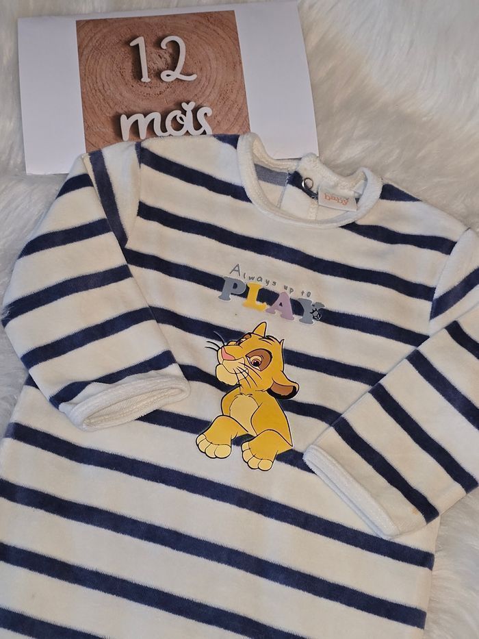 NEUF (non porté)🏷 🤩😍💙 superbe pyjama 12 mois roi lion  mixte 💙😍🤩 - photo numéro 2