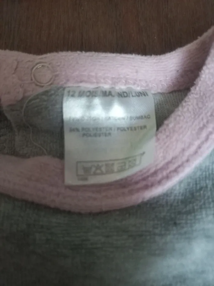 Pyjama gris "souris" 12 mois 74cm - photo numéro 4