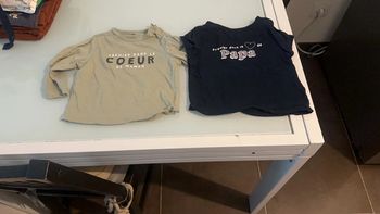 Lot 2 tee shirt garcon 6 mois