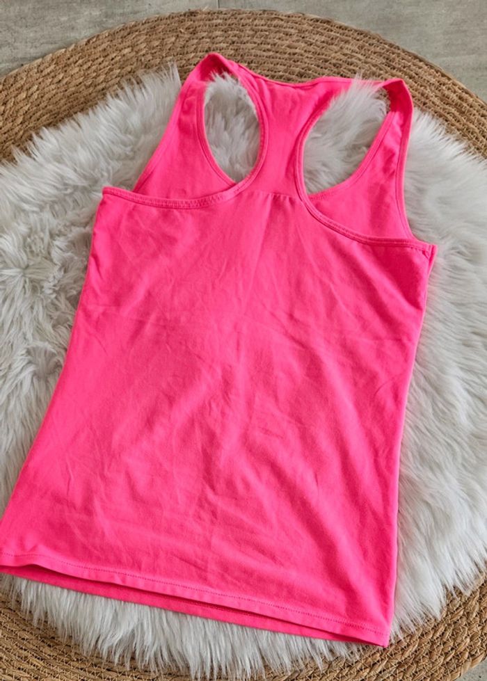 Débardeur rose fluo de sport domyos - photo numéro 3
