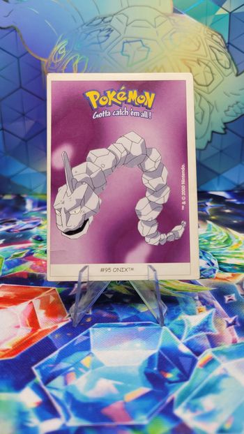 Carte Sticker Pokémon Dunkin Boomer 1999 n°95 Onix