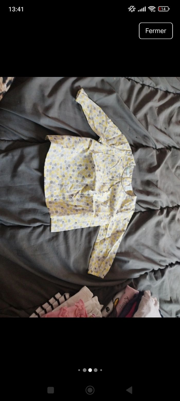 Tee shirt manche longue bébé fille taille 6 mois - photo numéro 4