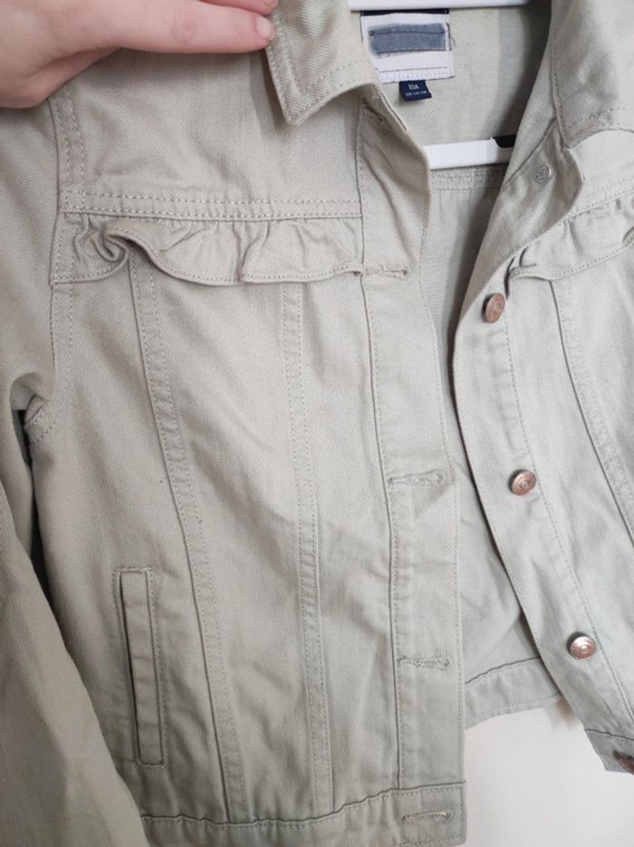 Veste en jean kaki clair - photo numéro 3