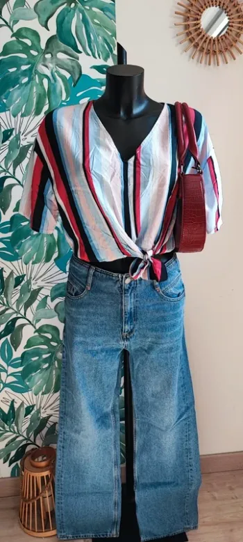Blouse crop top taille S