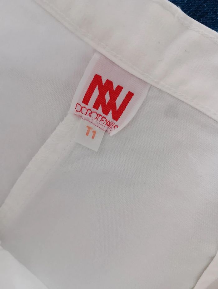 Short vintage en coton blanc dorotennis taille - photo numéro 6