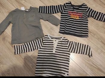 Lot 3 tee shirt manches longues bébé 18 mois Zara Vertbaudet kiabi