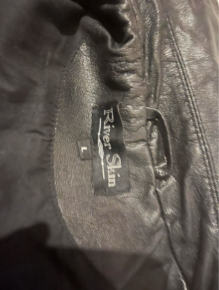 Blouson en cuir noir – Style biker, excellent état ! - photo numéro 4