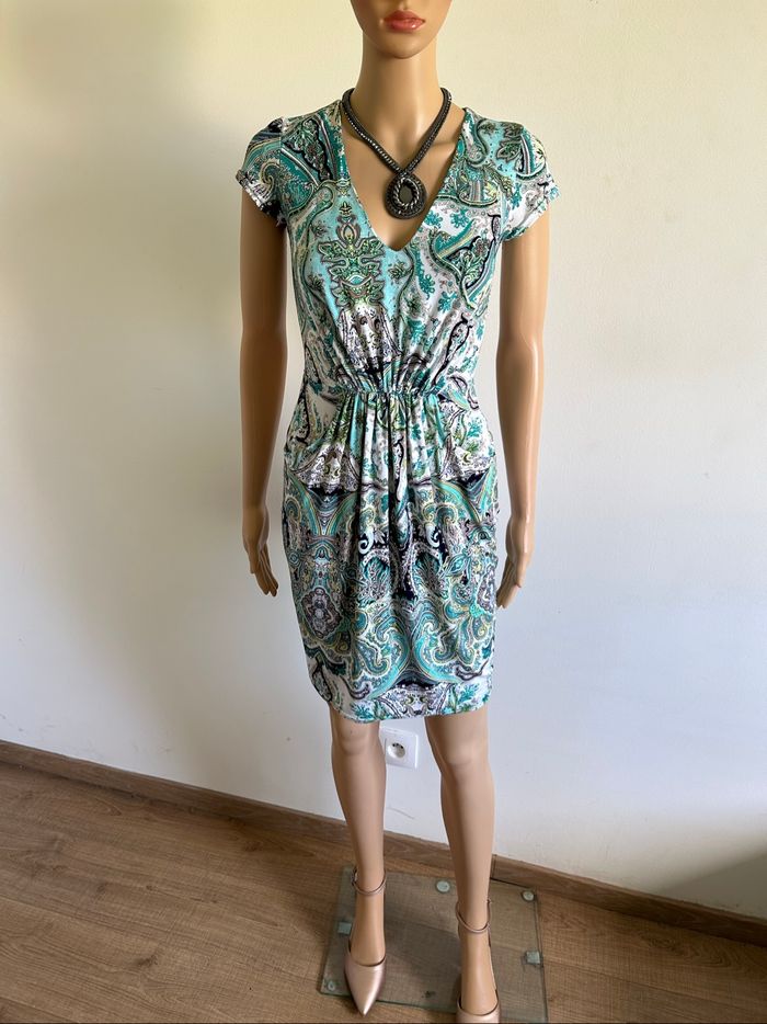 Robe imprimée à manches courtes Morgan taille 36 comme neuve - photo numéro 3