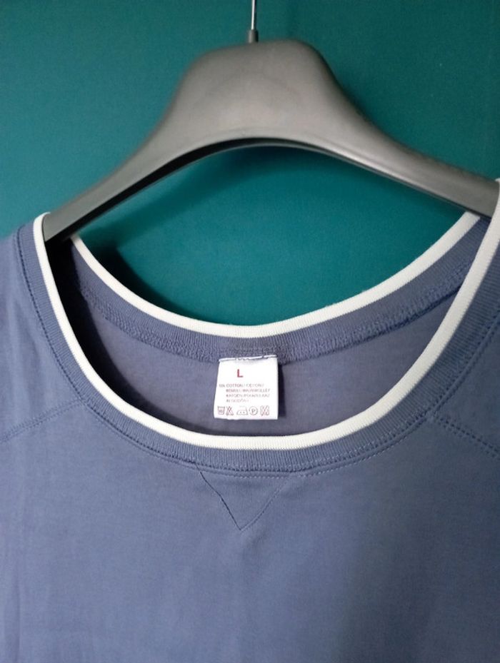 Tee shirt coton gris manches courtes - photo numéro 2