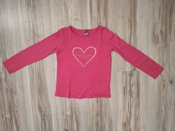 T Shirt 8 ans rose Tape à l'oeil avec un coeur