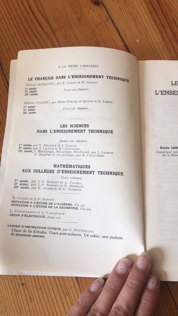 Livre vintage le français dans l enseignement technique - photo numéro 3