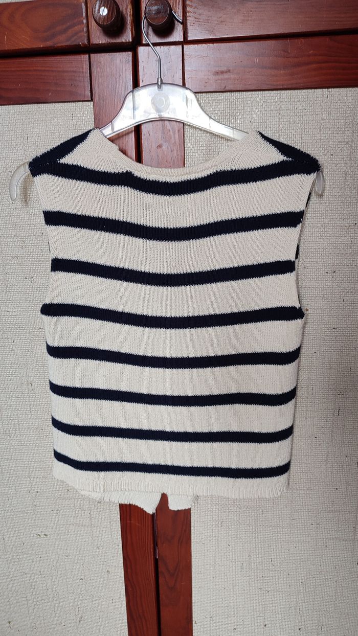 Gilet sans manches rayé - photo numéro 5