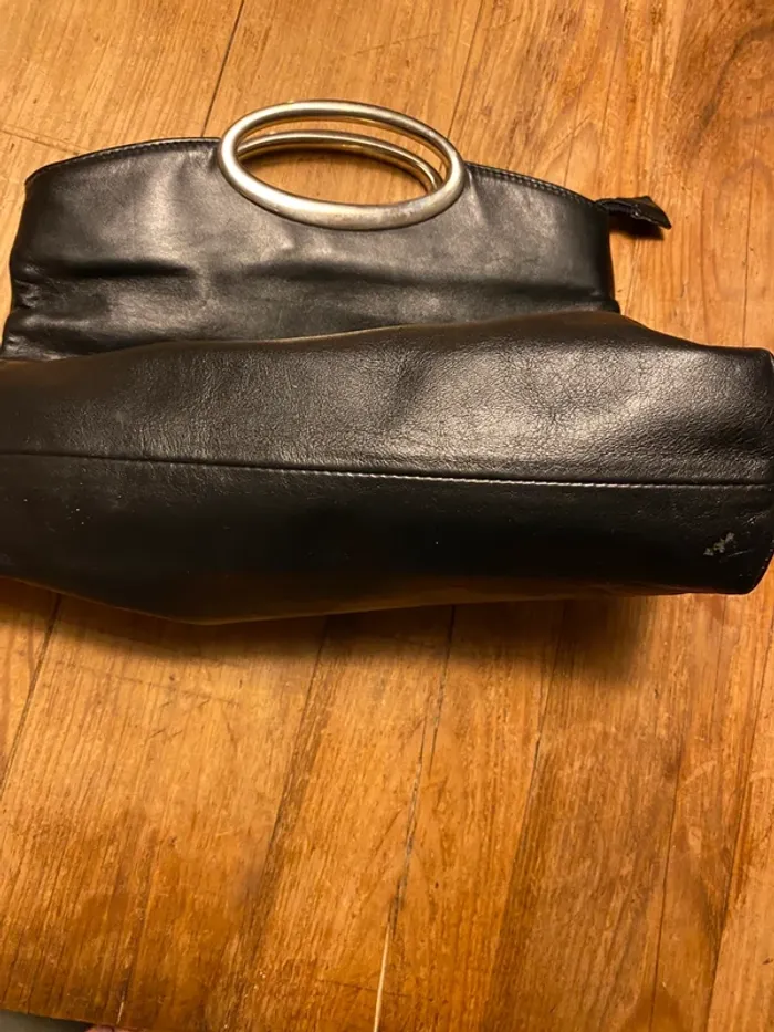 Sac vintage cuir porté main Heyraud - photo numéro 6