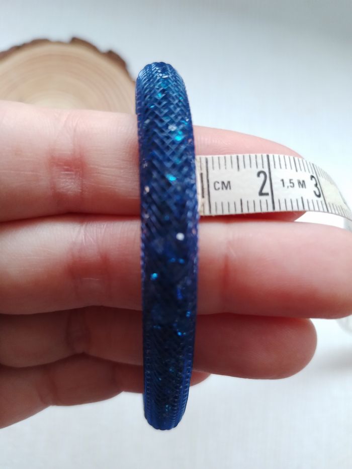 Bracelet bleu brillant - photo numéro 4