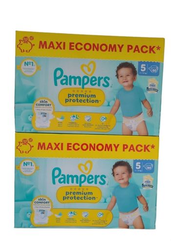Lot de 2 cartons Pampers Premium Protection Taille 5