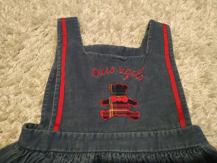 Robe chasuble bleu 
Velours
6 ans
Jacadi
Ourson 🐻 - photo numéro 2