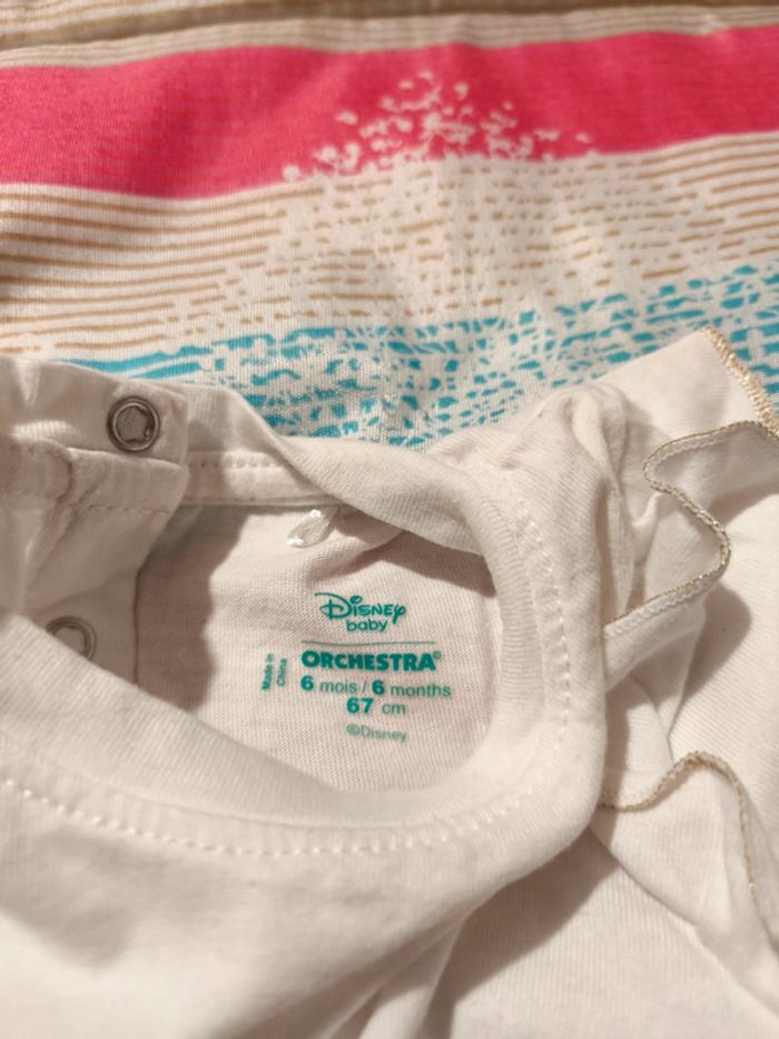 Lot de 2 tee shirt Disney Minnie 6 mois - photo numéro 5