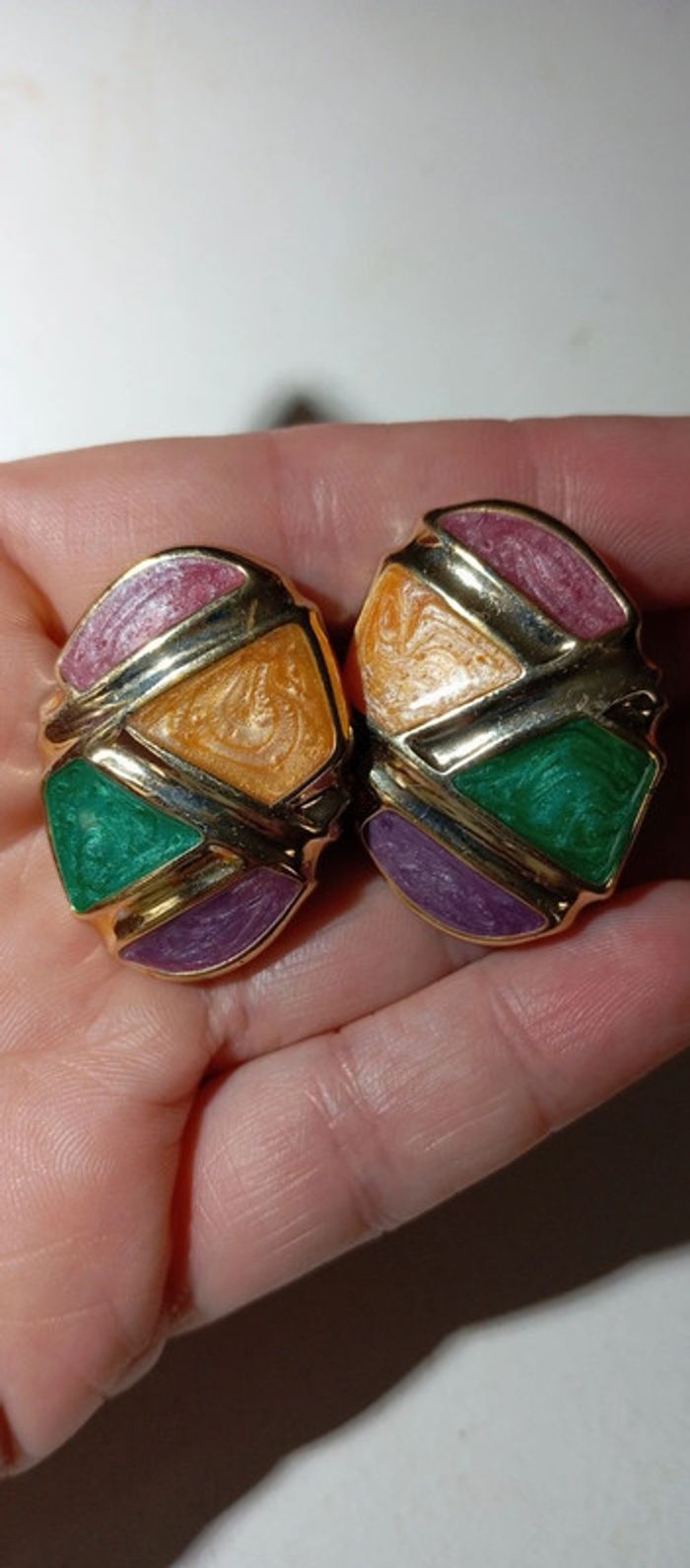 Clips d'oreilles Arlequin