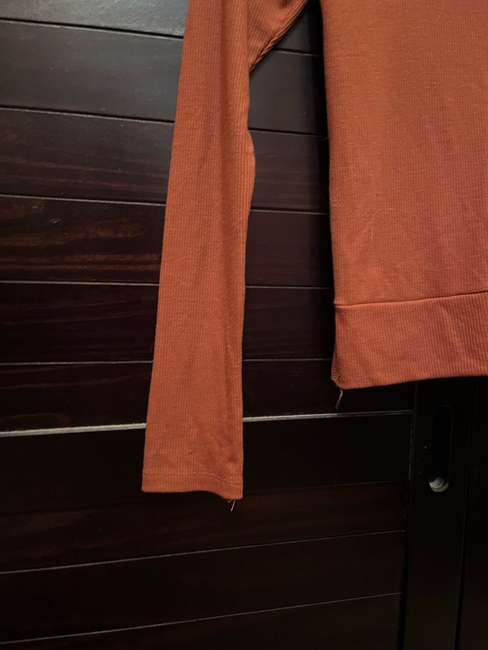 Top manches longues couleur brique - taille 38 - photo numéro 5