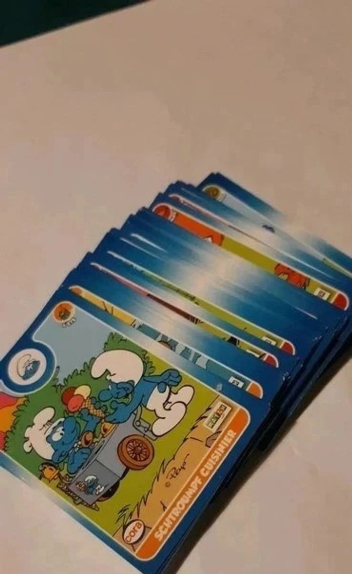 Lot de 10 cartes Cora Schtroumpfs