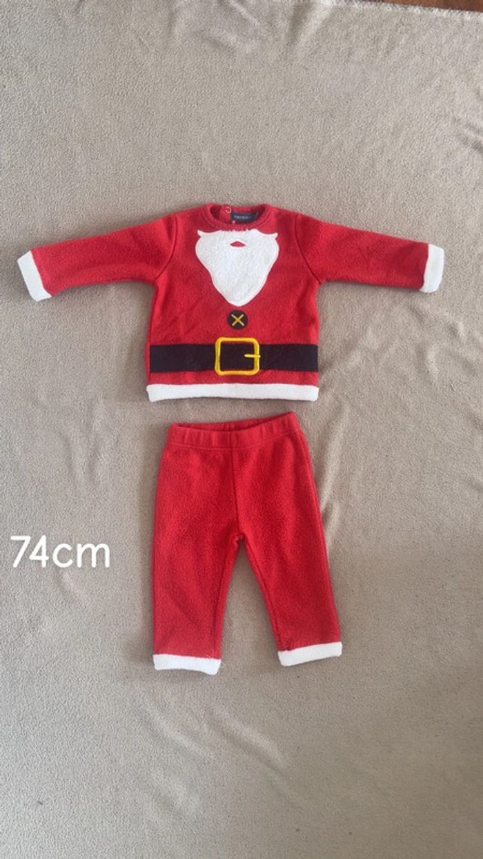 Pyjama Noël deux pièces 74cm