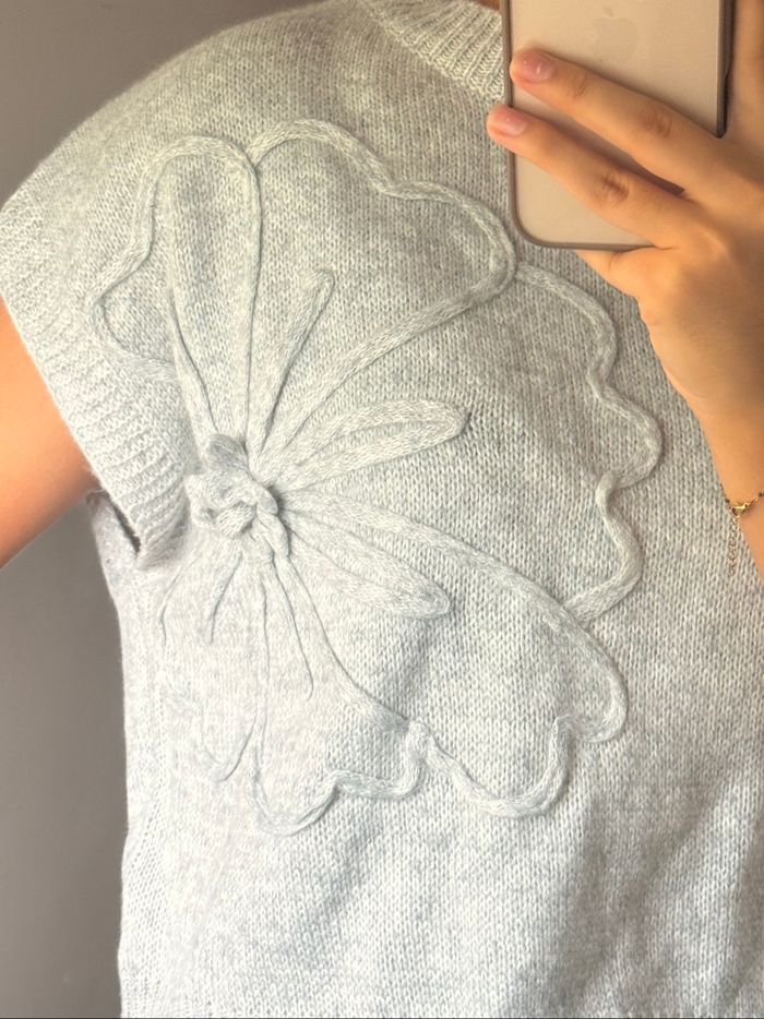 Cardigan sans manche gris - photo numéro 2