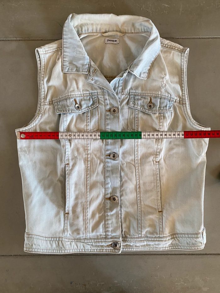 Blouson veste sans manche en jeans Pimkie taille S ou M - photo numéro 17